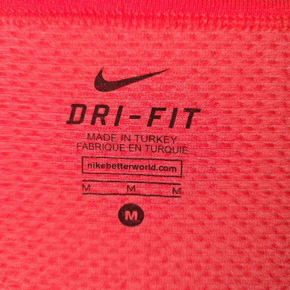 Nike Dri-fit Neon Orange Long Sleeve Knit Top Sz M - Picture 7 of 8